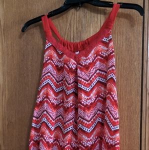 No Boundaries tank top. Red. Juniors size M (7-9)